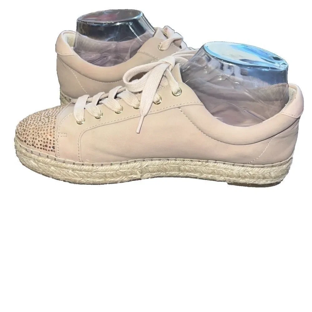 INC International Concepts Sneakers Women 10M Pink Eliza Espadrille Platform